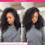 Glueless Kinky Curly Human Hair Half Wig