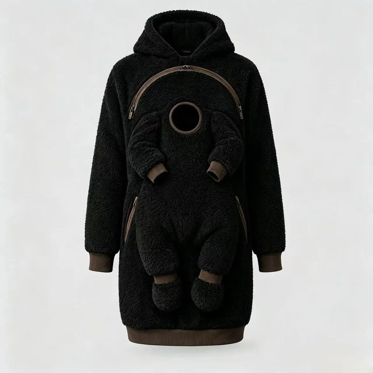 Plush Kangaroo Babywearing Fleece Hoodie