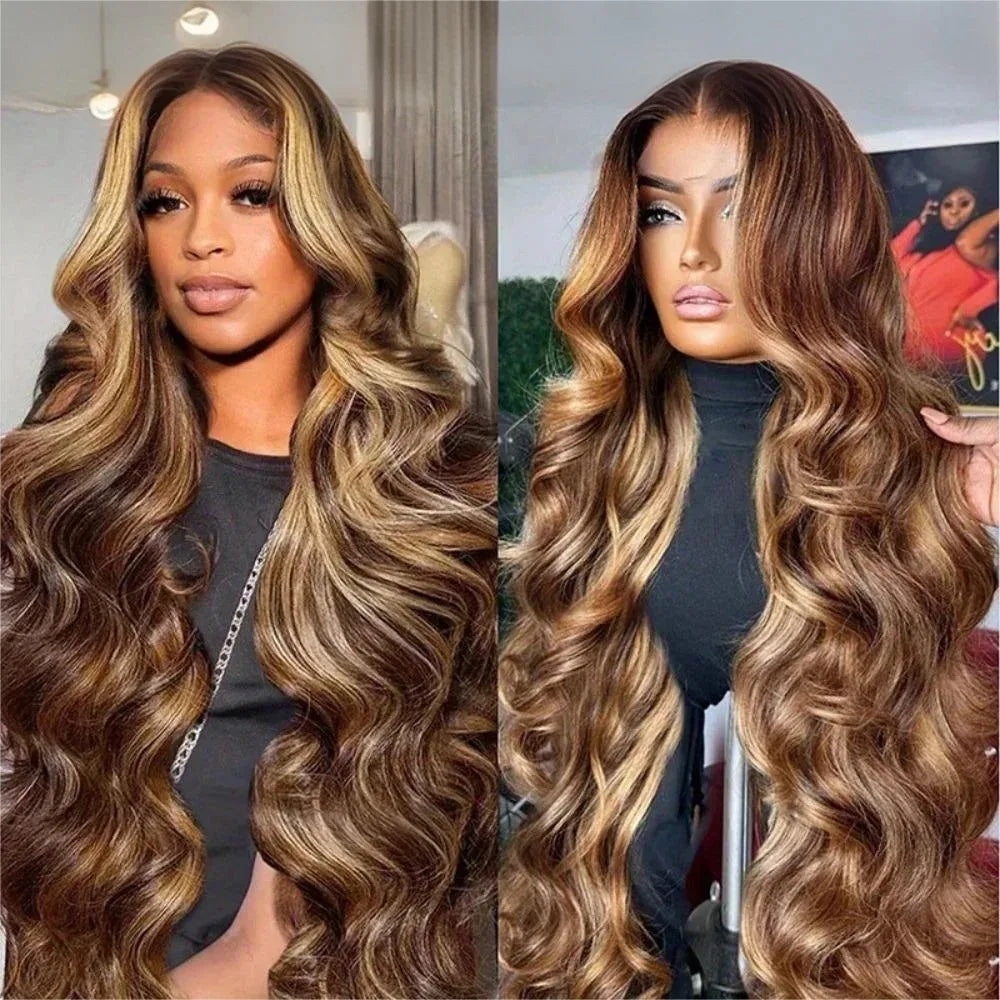 P4/27 Highlight Body Wave HD Lace Wig