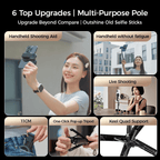 4-in-1 Magnetic Selfie Stick-360° Rotation & Portable Tripod