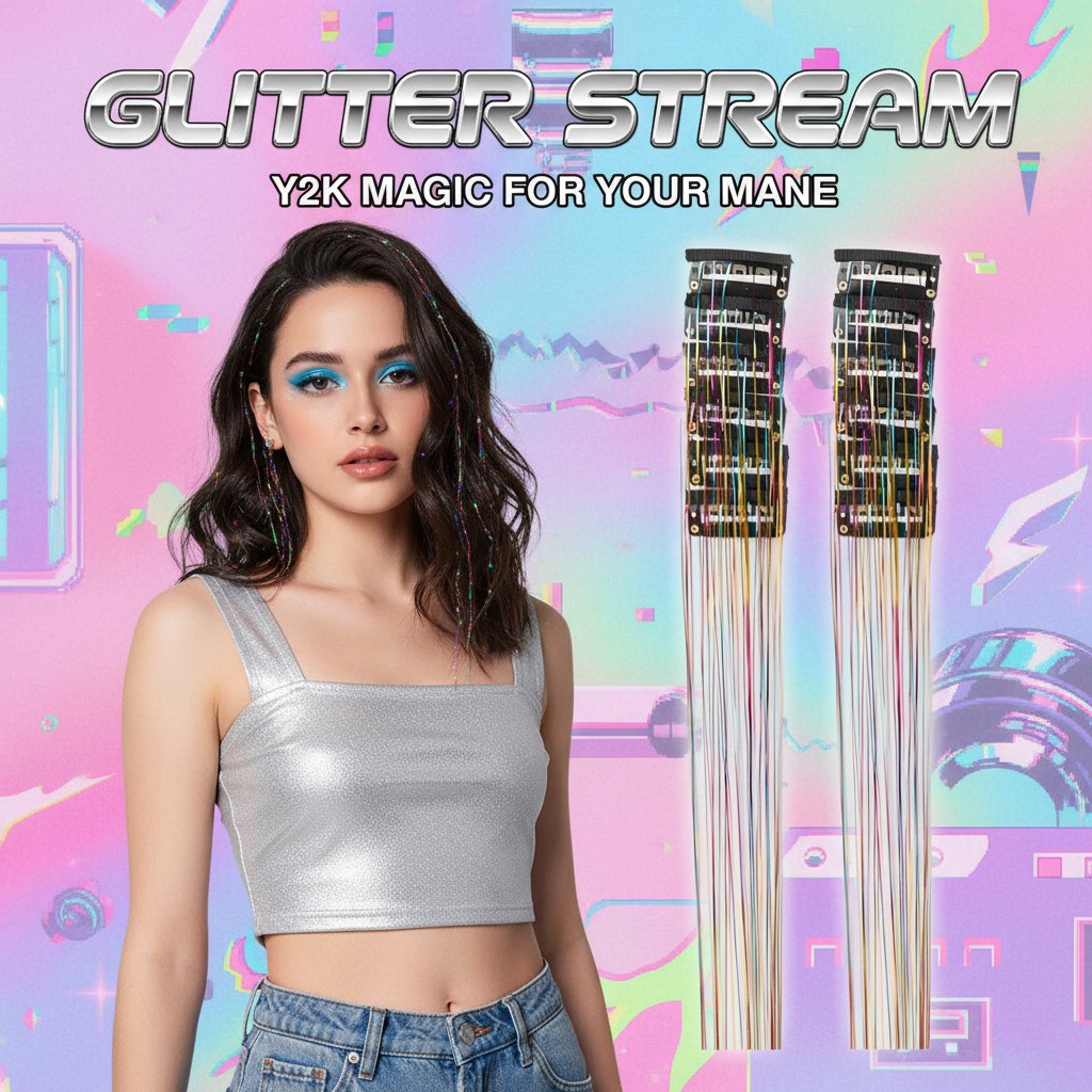 Clip-in Tinsel Hair Extensions