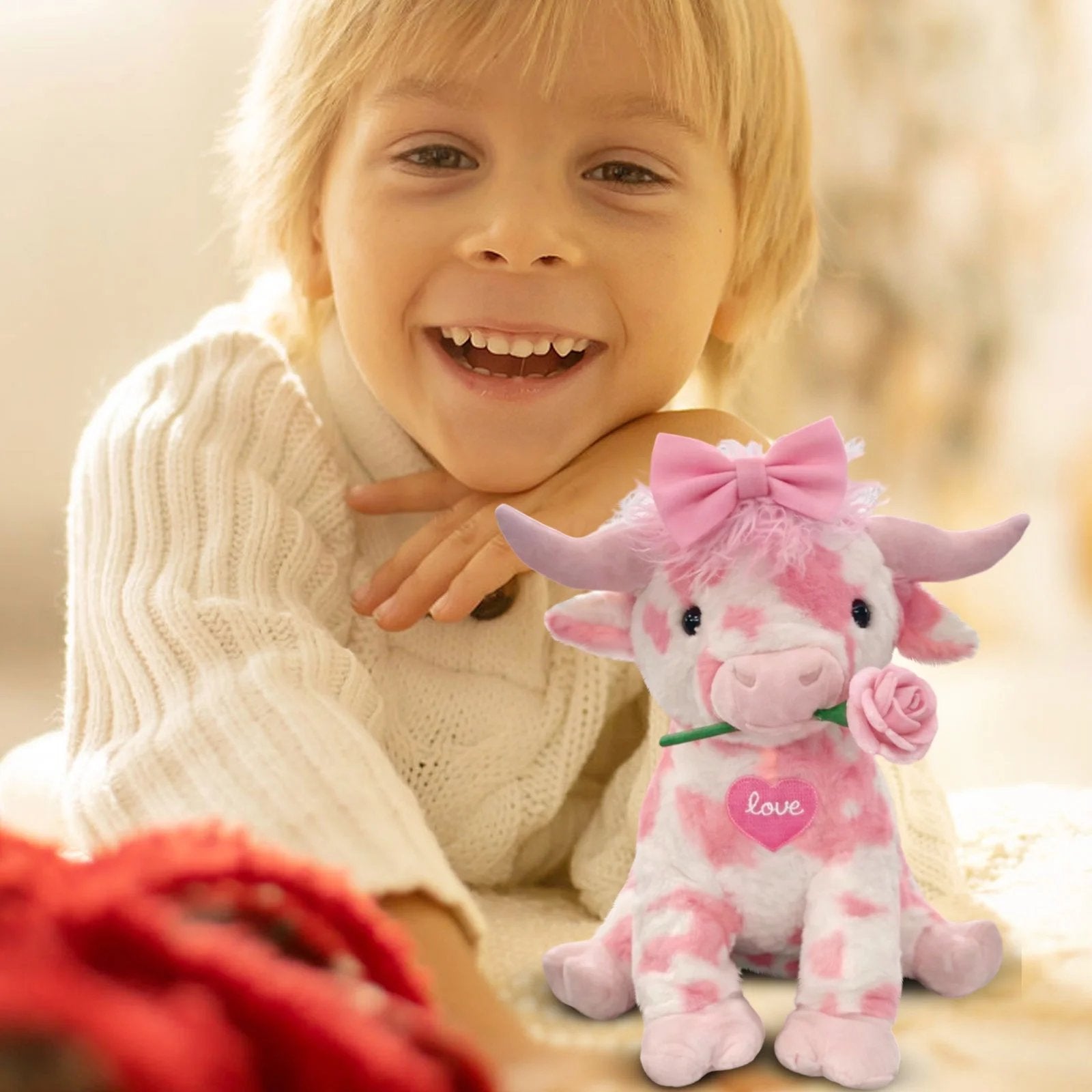 Adorable Pink Highland Cow Plush