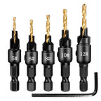 5PCS Countersink Drill Bit Set – Precision Drilling for Perfect Screw Holes