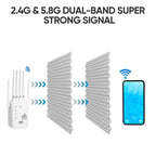 WiFi Extender 6-Antenna Strong Signal