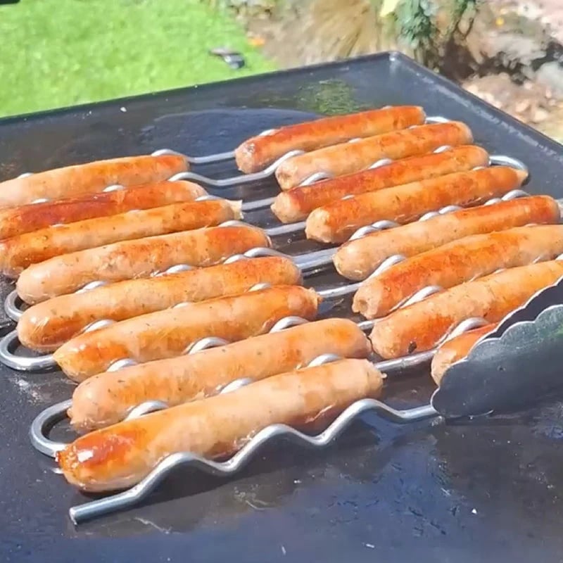 [Grill Master Essential] BBQ Sausage Roller Rack | No More Burnt Hot Dogs