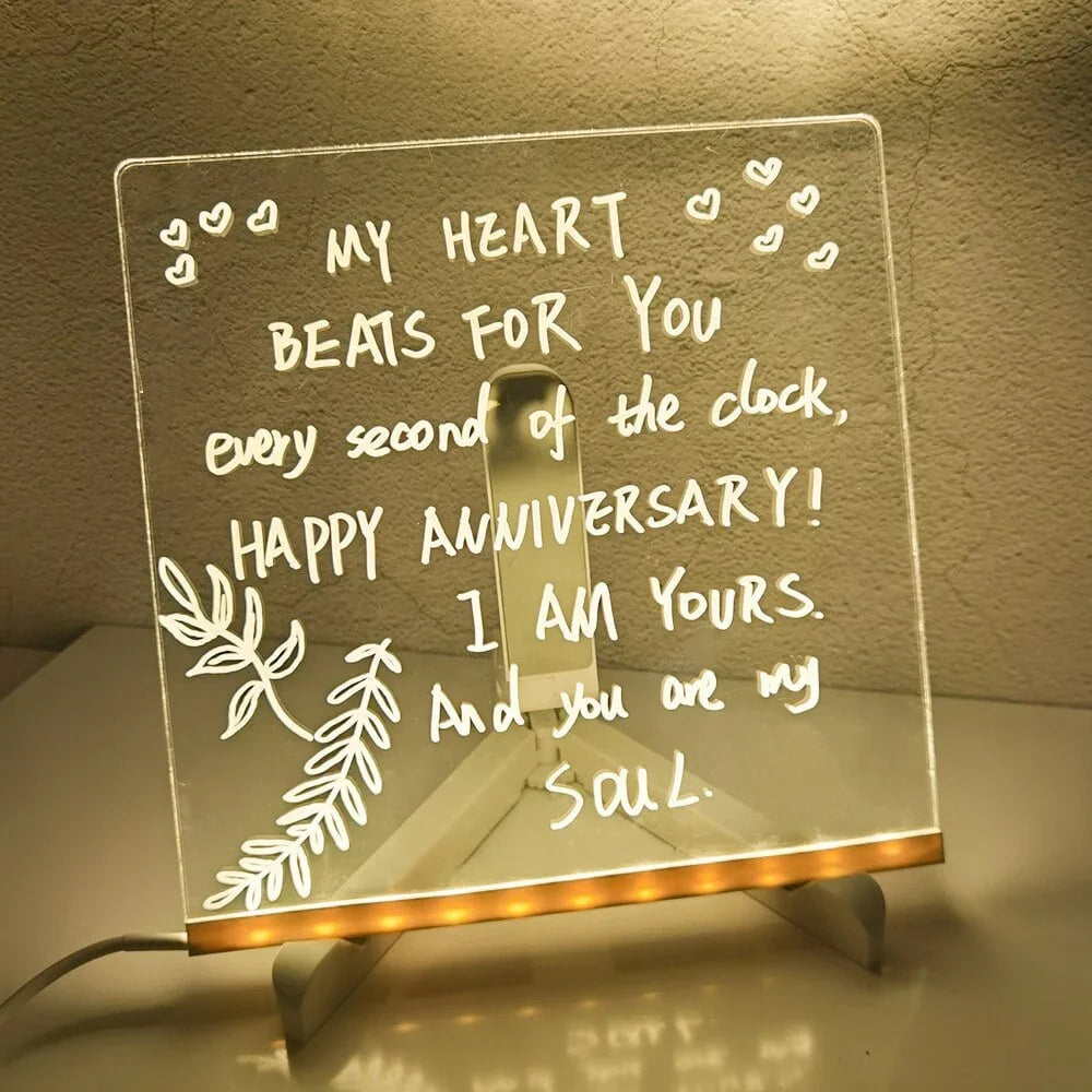Christmas LED Note Board Buy 1 Get 7 Colour Pens For Free
