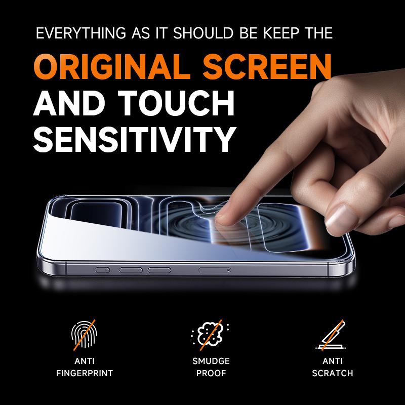 Screen Protector for iPhone, Samsung–Crystal Clear, Scratch-Resistant, Ultra-Smooth Touch, Privacy Protection, Circular Polarized Eye Protection, Easy Installation