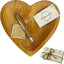 Handcrafted Wooden Heart Prayer Bowl Set