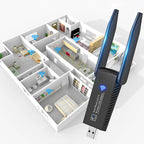 1300Mbps Wireless Network Card 5G Gigabit Dual-band