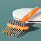 Comb & Hairbrush Cleaner Set — Dual-Tool Mini Rake/Bristle Brushes
