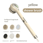6 in 1 Electric Silicone Bath Brush Electric Back Scrubber 6 Brush Heads
