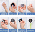 2 Packs Suction Cup Hooks for Shower