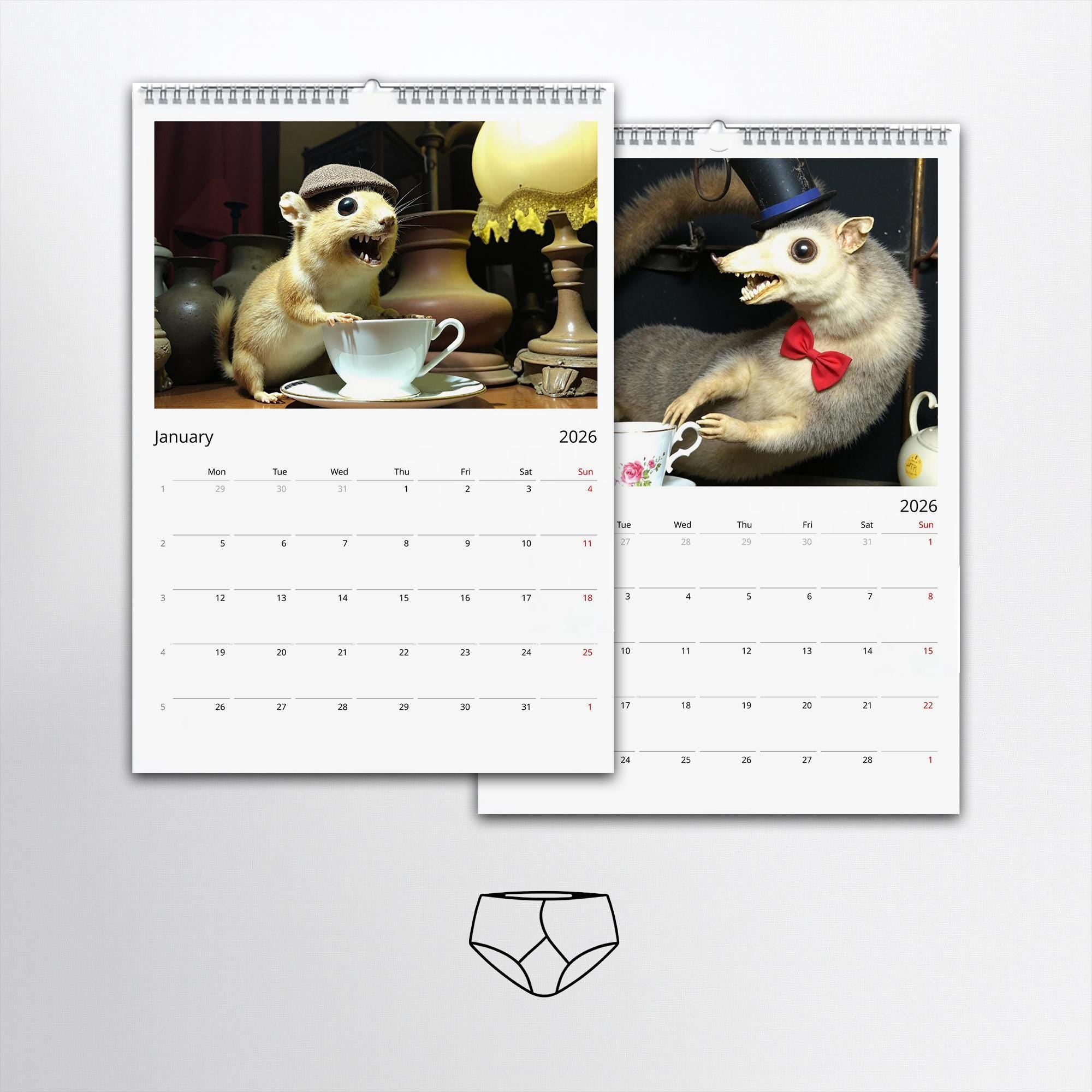 Bad Taxidermy Wall Calendar – Weird, Gross & Hilariously Awful Taxidermy