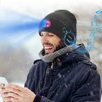 Winter— Gift Bluetooth Beanie with LED Headlight and Removable Speakers