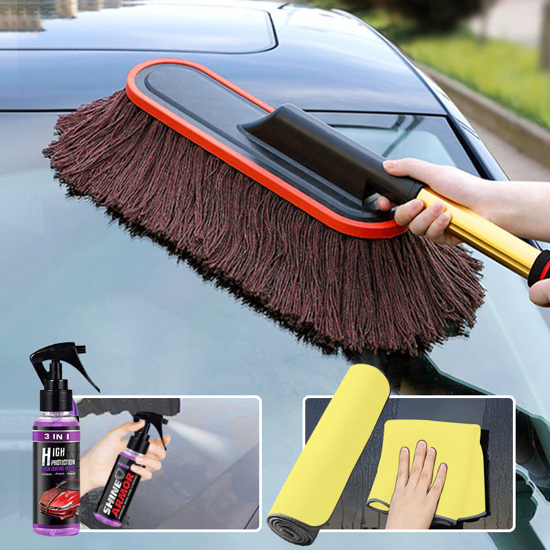 Retractable Professional Cotton Thread Car Cleaning Wax Brush
