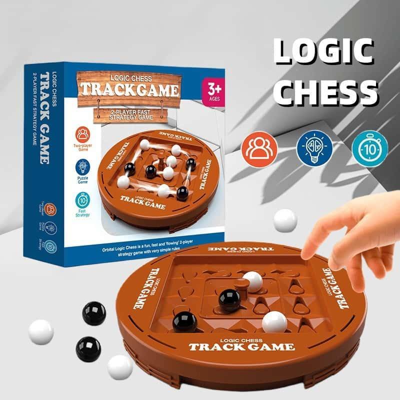 Logic Chess Track Game Set, perfect for 2-4 players, offering fun-filled family game night entertainment