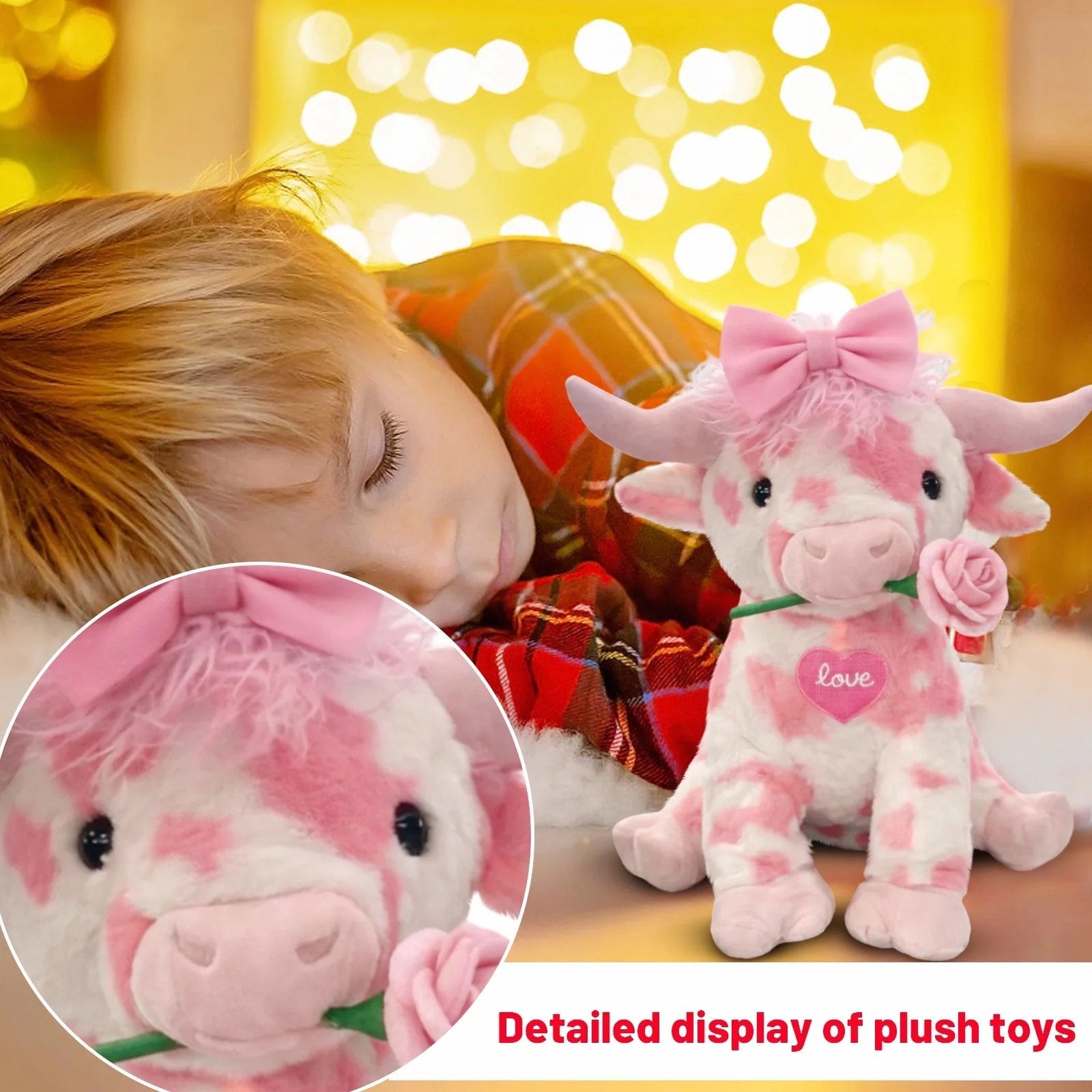 Adorable Pink Highland Cow Plush