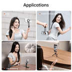 Magnetic Phone Tripod for iPhone – Portable Magsafe Holder with Strong Grip & Foldable Hook