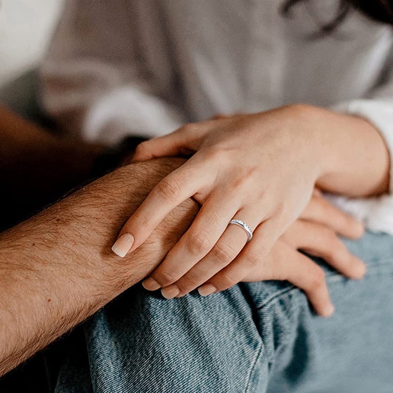 Sparkling Spinning Ring, Relieves Anxiety, Symbolizes Vows & Luck, Waterproof & Fade-Resistant