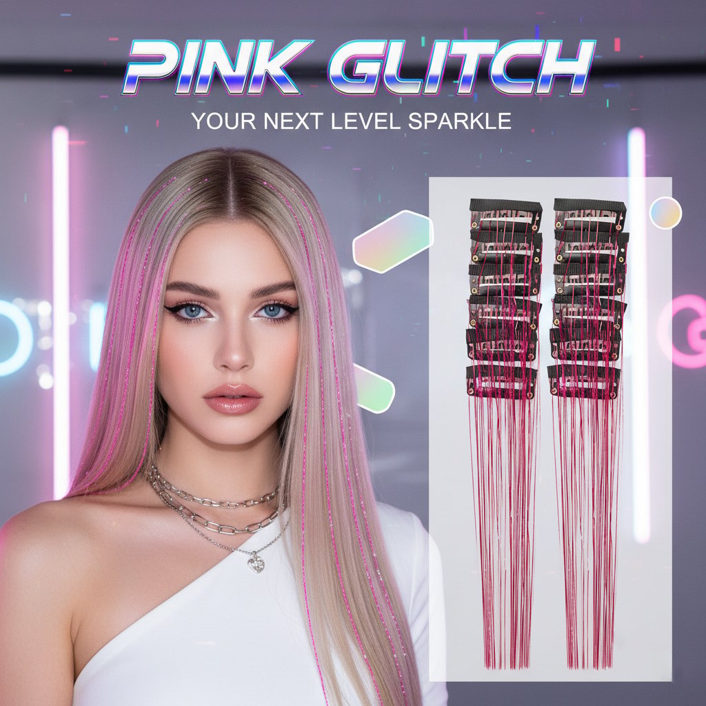 Clip-in Tinsel Hair Extensions