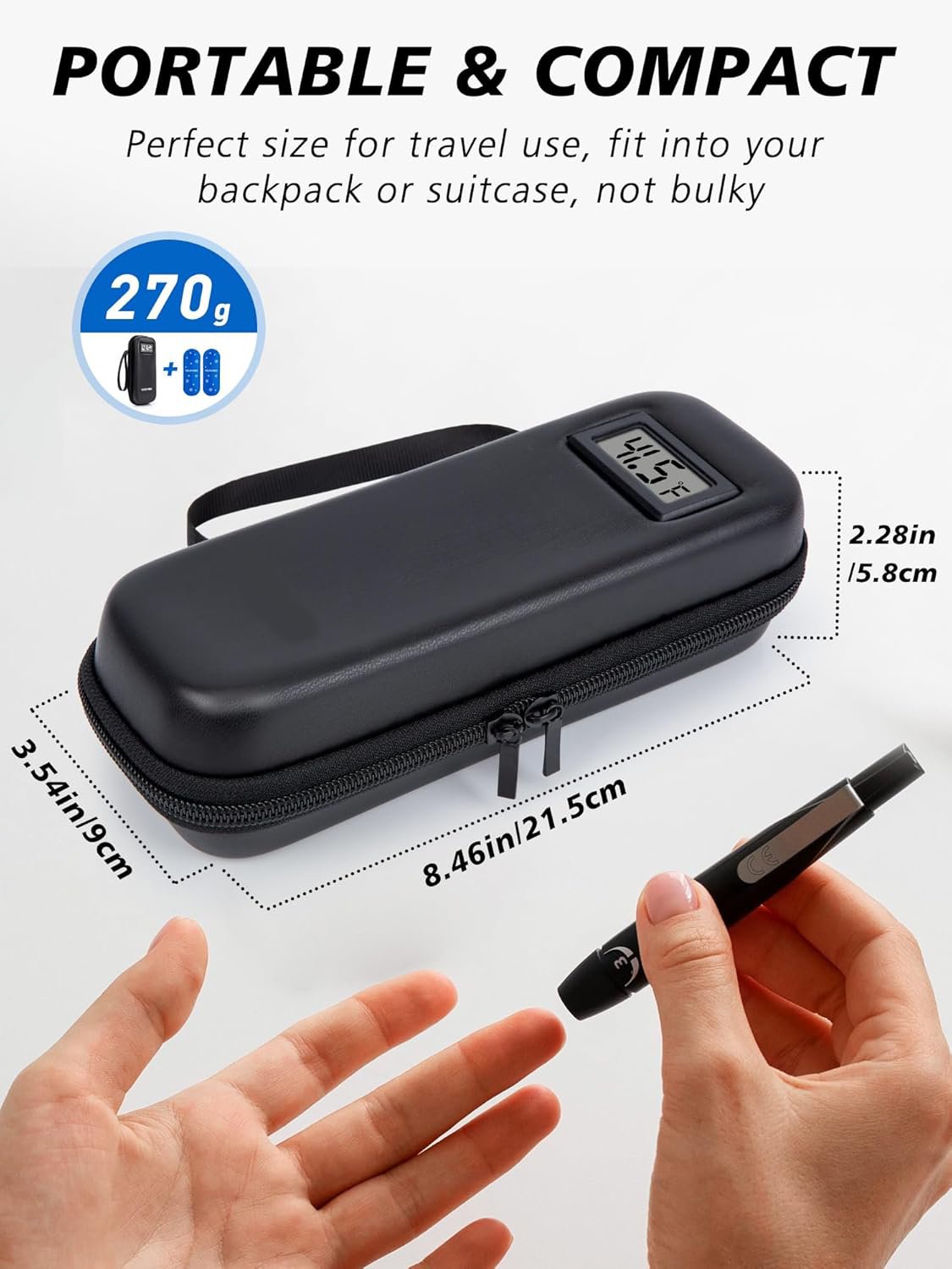 Flash Sale -- Insulin Cooler Travel Case with Temperature Display