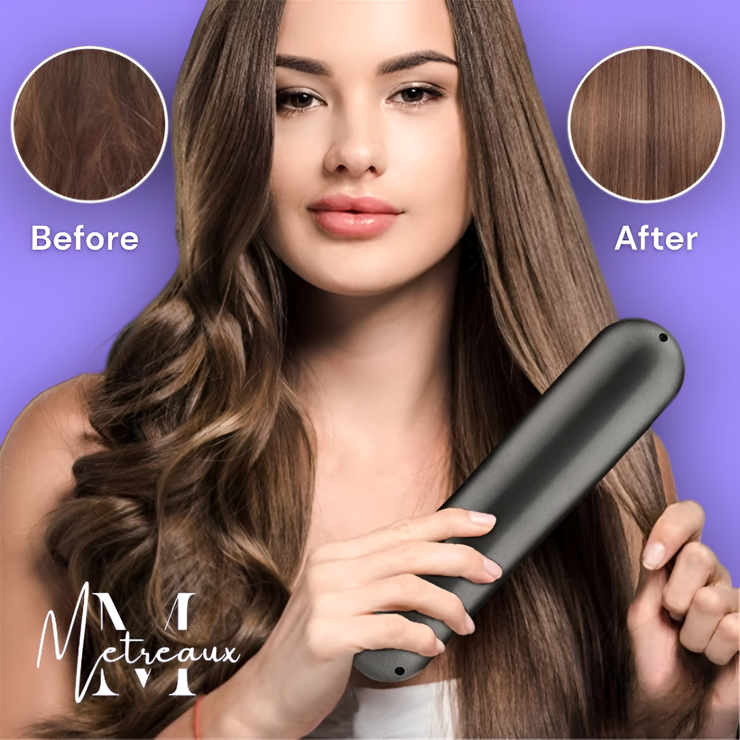 NOW! Wireless Ceramic Hair Straightening Comb – Fast Heating, Anti-Frizz & Tangle-Free Design
