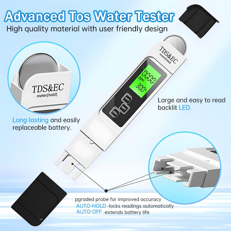 All-New 4 in 1 Digital Water Tester