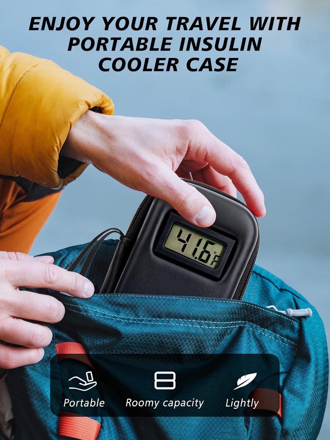 Flash Sale -- Insulin Cooler Travel Case with Temperature Display