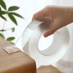 Transparent nano magic tape that leaves no residue, reusable double-sided handle