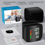 Wrist Blood Pressure Monitor – LED Display, Adjustable, Health Tracking