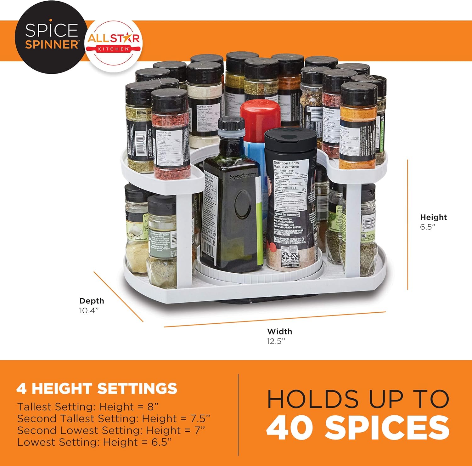 The Spice Spinner: Declutter Your Kitchen in Seconds, Find Every Spice in a Spin