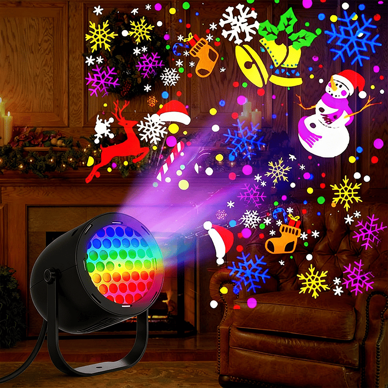 LED Christmas Projection Lamp-16 Patterns of Pure Holiday Magic
