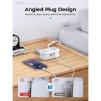 Travel Power Strip,4 Outlets 2 USB Ports with 4FT Wrapped Short Extension Cord Small Power Strip