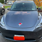 Santa Hat Overlay for Tesla Emblem, Reusable