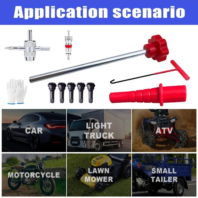 Tire Valve Tool Kit - Fix Leaky Valves in 15 Seconds