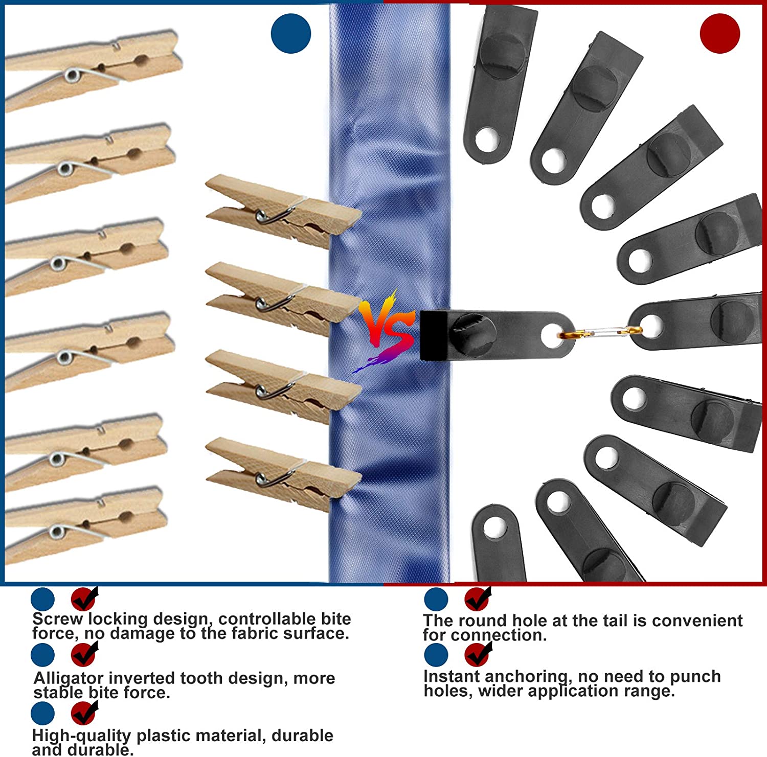 Summer Reusable Tarp Clips Awning Clamp