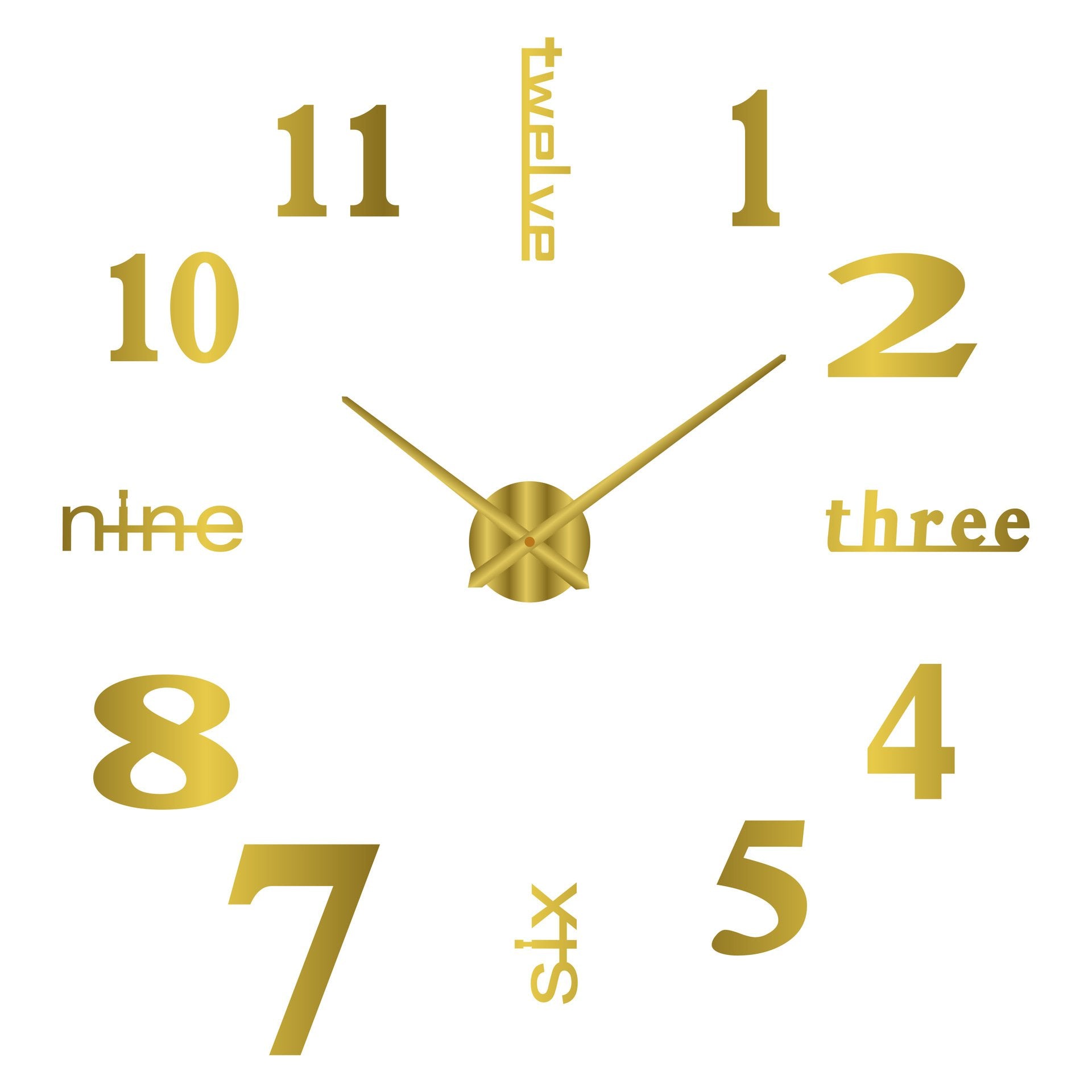 Promotion 3D Wall Decal Decorative Clock