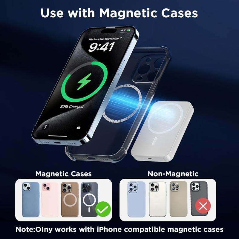 Magnetic Wireless Power Bank for iPhone – 5000mAh