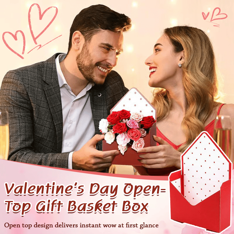 Valentine’s Day Open-Top Gift Basket Box