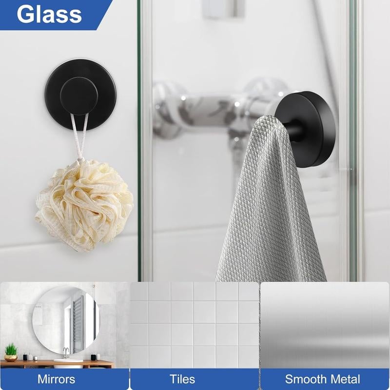 2 Packs Suction Cup Hooks for Shower