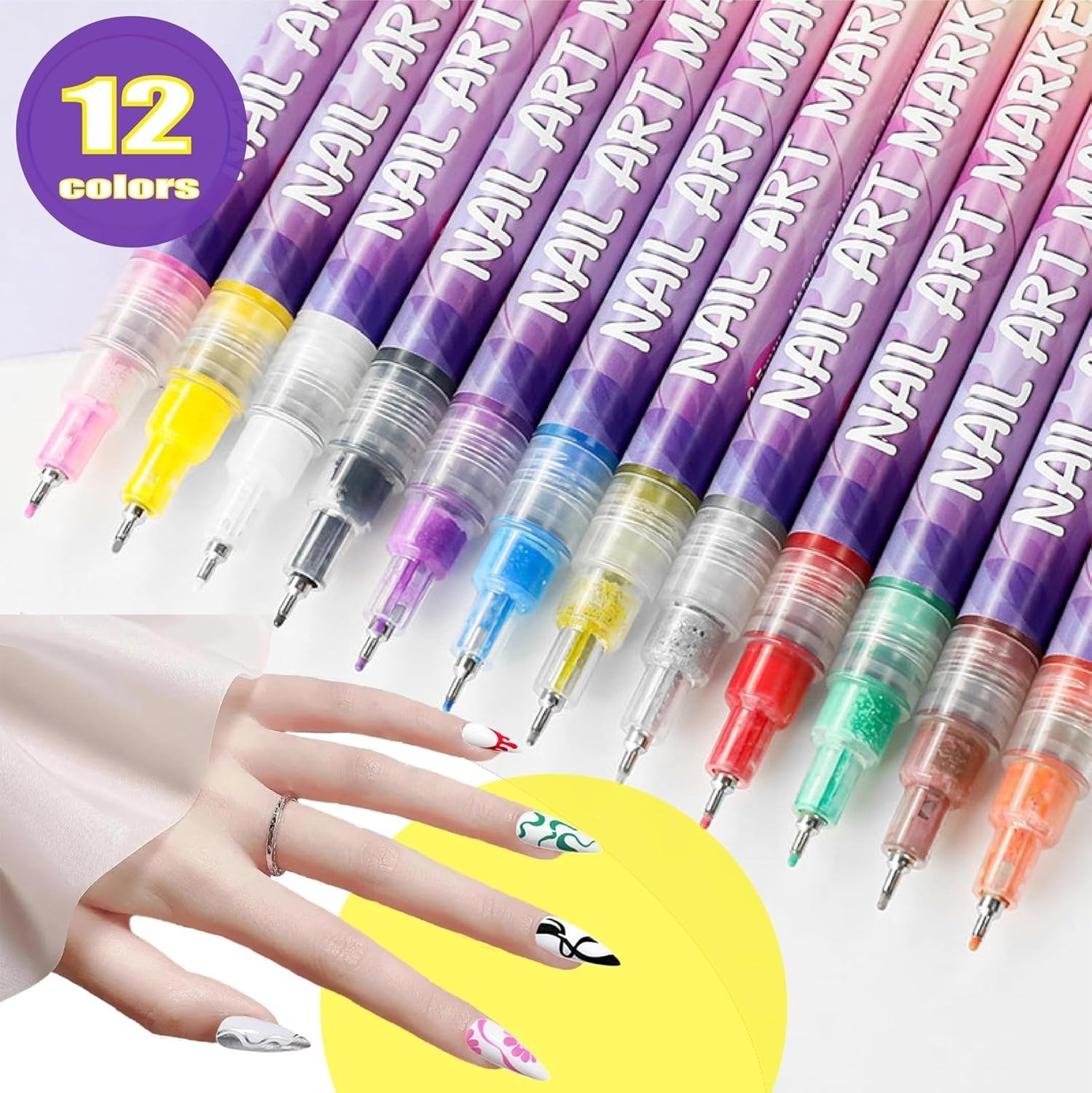 CHRISTMAS SPECIAL PRICE: $24.99!! 12 Colors Nail Art Pens Set