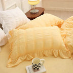 [Excellent Value] Icy Seersucker Summer Cool Quilt Lace 4-piece Set