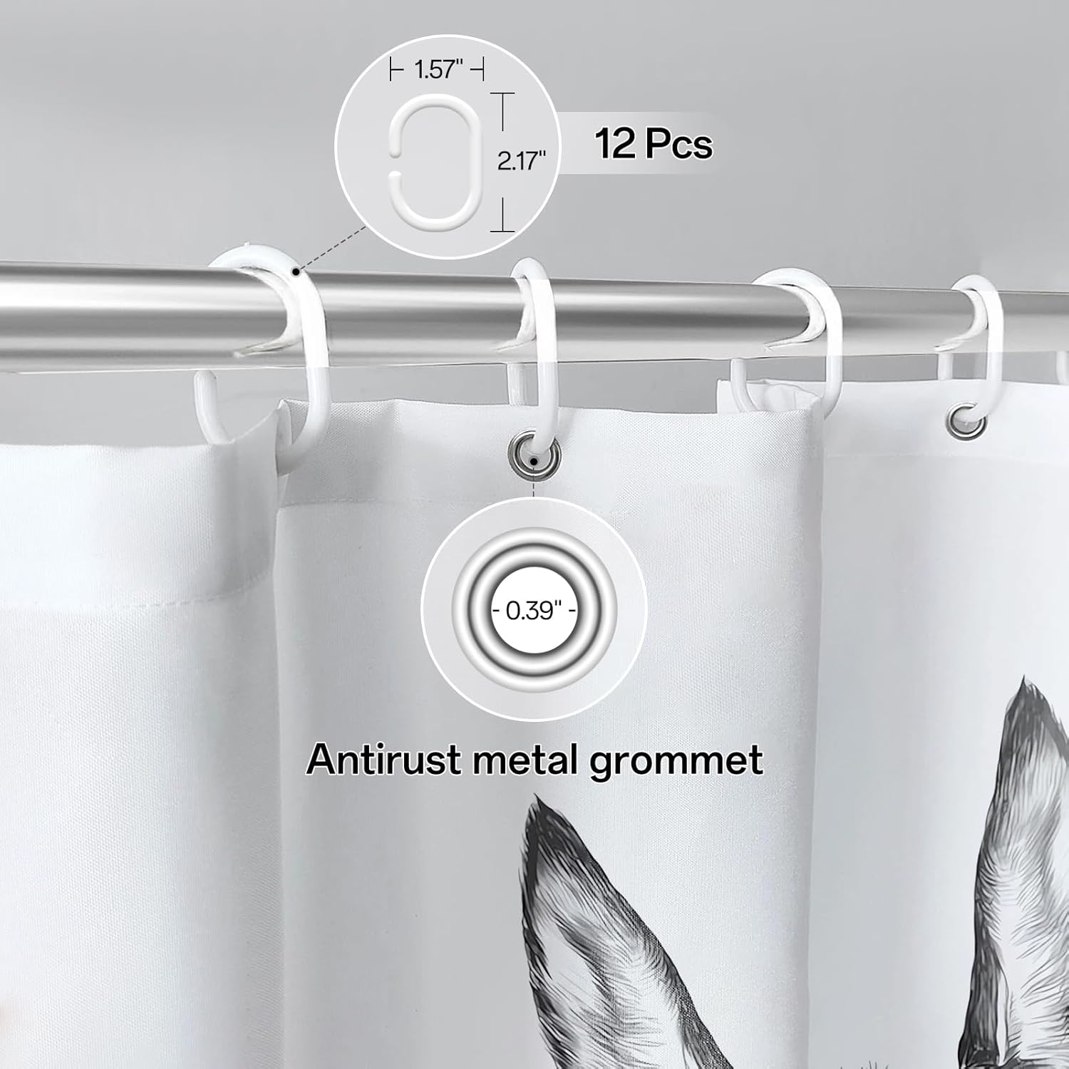 Funny Donkey Shower Curtain