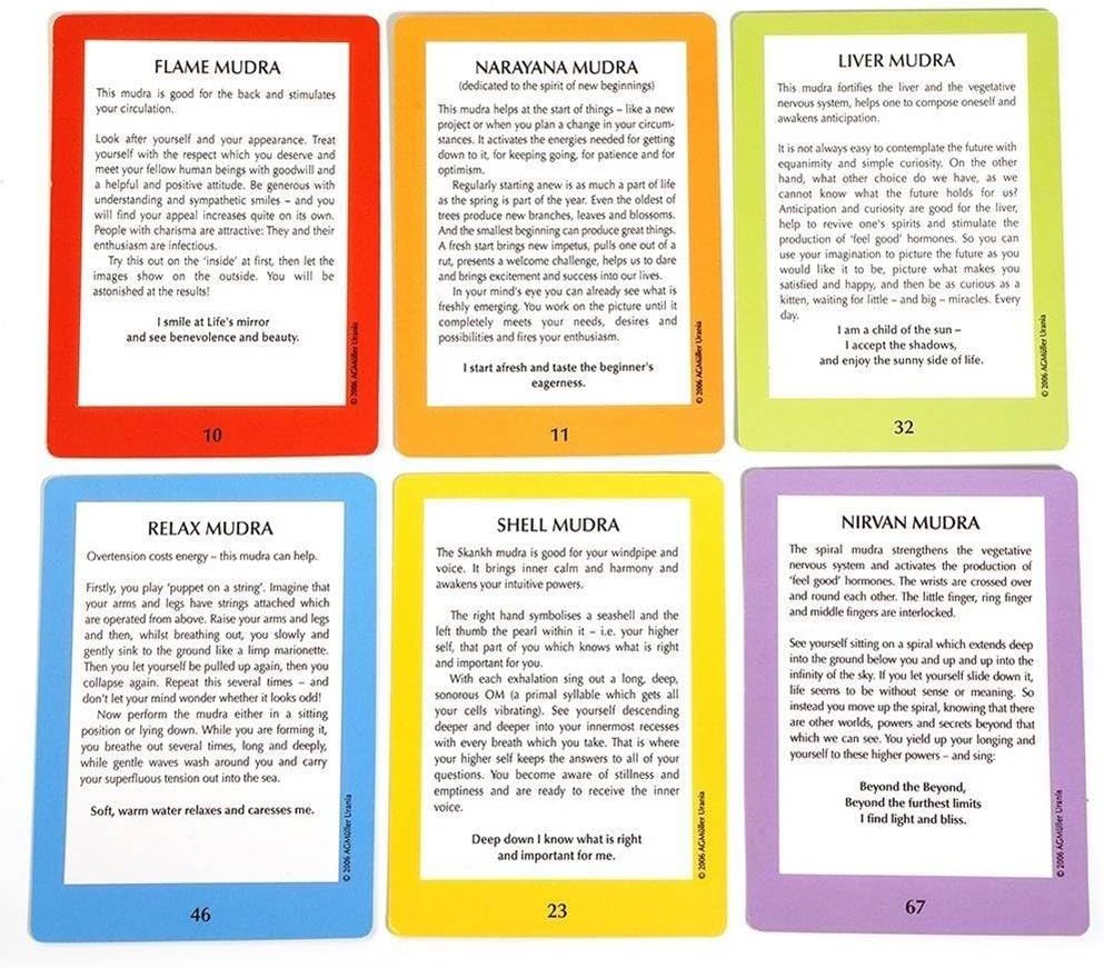MUDRA Cards for Body, Mind ad Spirit: The Handy Course in Yoga Spiritual Meditation Accessories