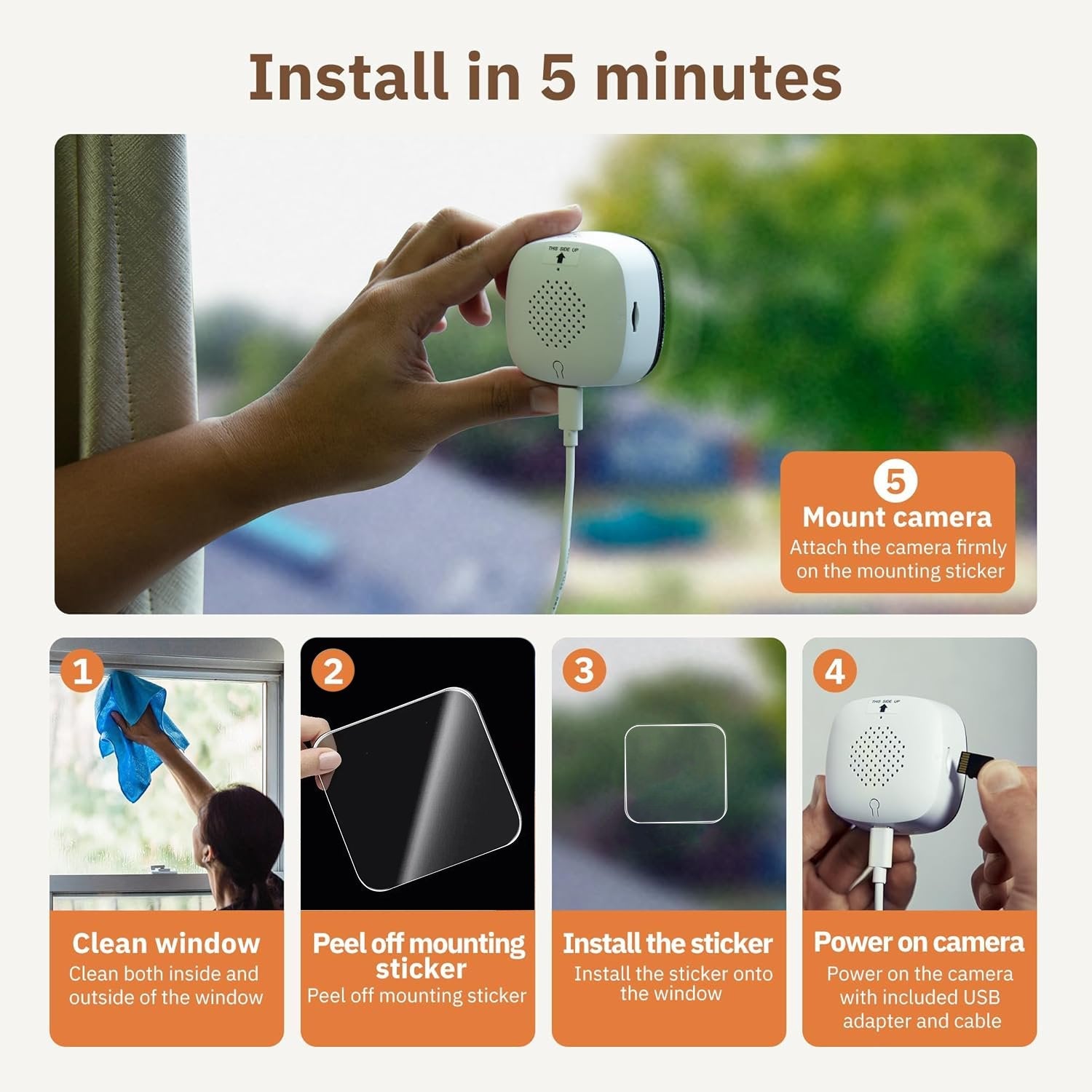 Crystal-clear 2K security camera Color Night Vision 24/7 Recording & Smart Alerts Easy Install