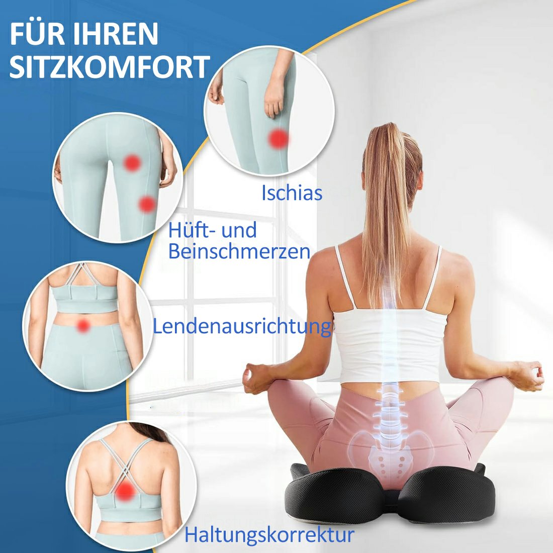 50％ DISCOUNT Ergonomic seat cushion made from memory foam