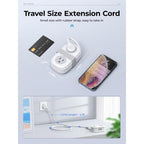 Travel Power Strip,4 Outlets 2 USB Ports with 4FT Wrapped Short Extension Cord Small Power Strip