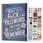 Funny Password Notebook - Spiral Bound with Lock Icons & Funny Security Phrases