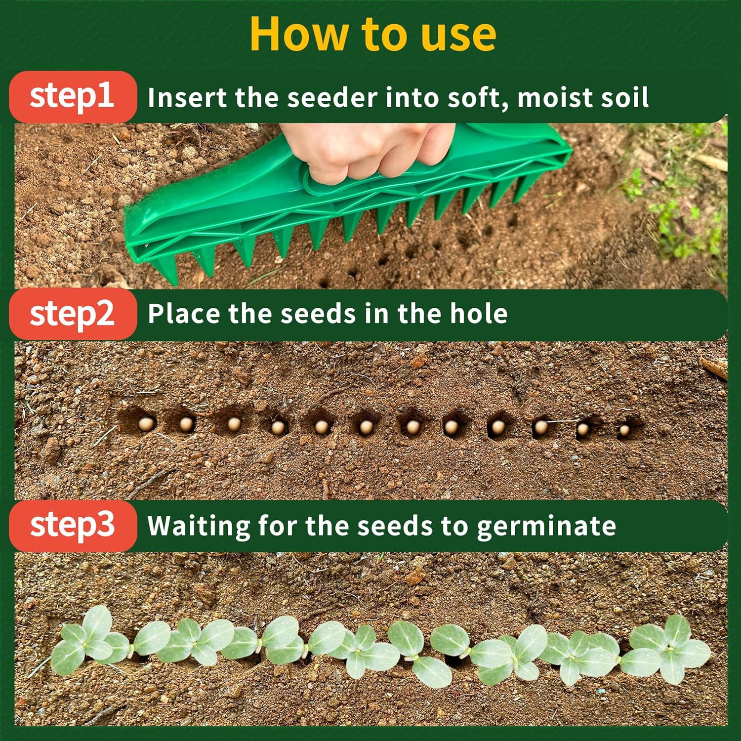 Transform Your Garden - Professional Garden Dibber – Effortless Seed Planting Tool