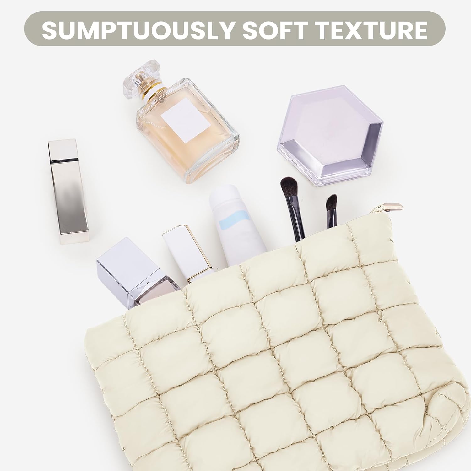 Solid Color Quilted Design Clutch